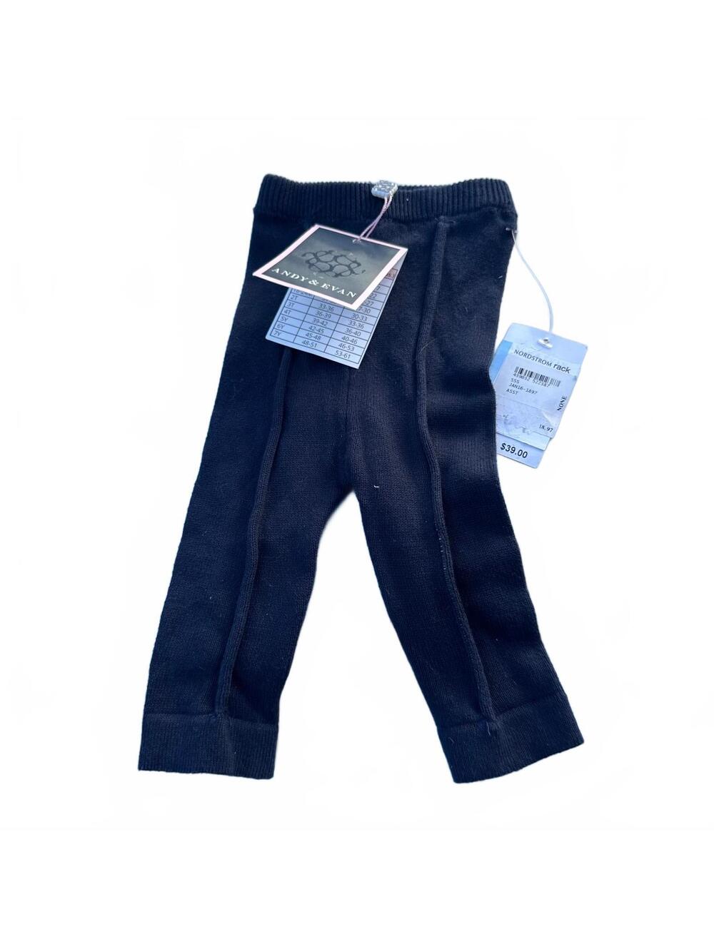 Andy & Evan Baby Knit Tights Black 3-6 Months NWT Nordstrom Rack